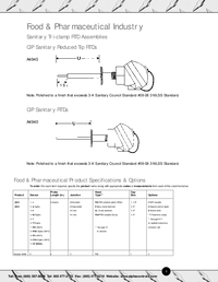 Thumbnail of document Data Sheet - A4940/A4945 Sanitary Tri-clamp RTD Assemblies